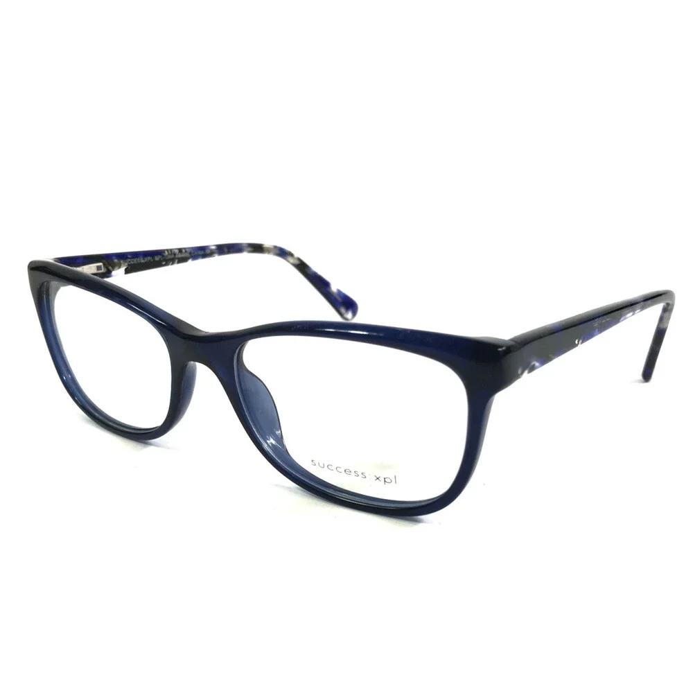 Success Eyeglasses Frames SPL-TINA BLUE Black Cat Eye Full Rim 52-17-140